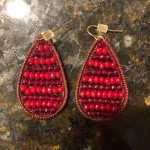 Red hanging earrings - fashion jewelry!
